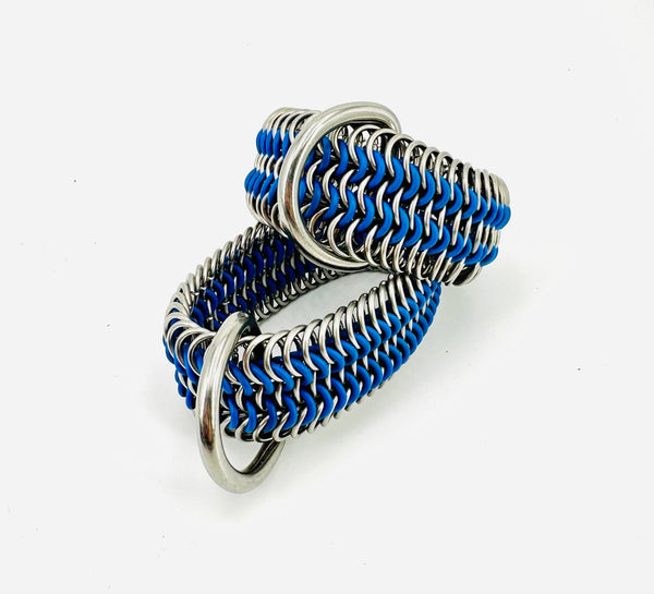 BDSM Chainmaille Stretch Cuffs (multiple colors)