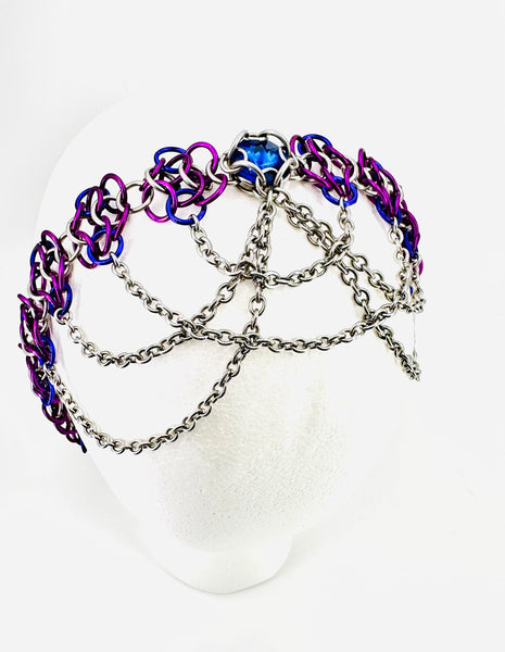 Chainmaille Crown with Center Stone