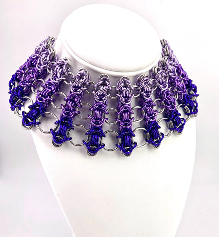 Purple Ombre Statement Necklace/Collar