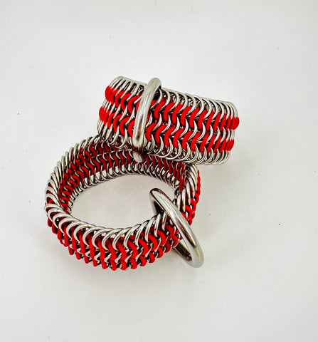 BDSM Chainmaille Stretch Cuffs (multiple colors)