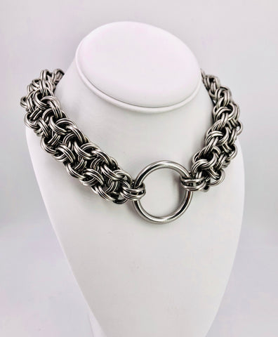 Heavy Statement Stainless Steel Chainmaille BDSM Collar